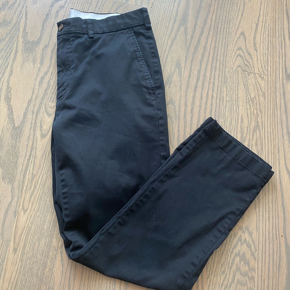 Black slim chino pants